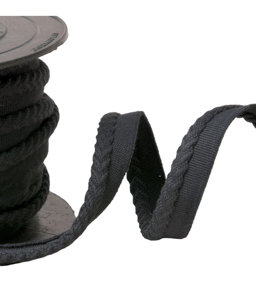 20m reel piping/overhanging herringbone cord diameter 6mm black