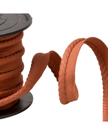 20m reel of piping/excess cord herringbone diameter 6mm rust