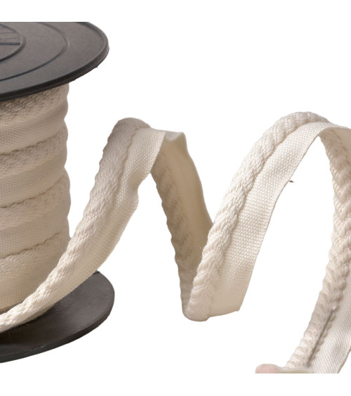 20m reel piping/overhanging herringbone cord diameter 6mm ecru