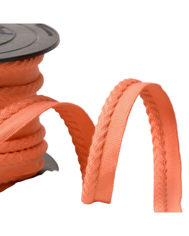 20 m Spule mit Paspelierung/überhängender Fischgrätenschnur, Durchmesser 6 mm, Lachsfarben