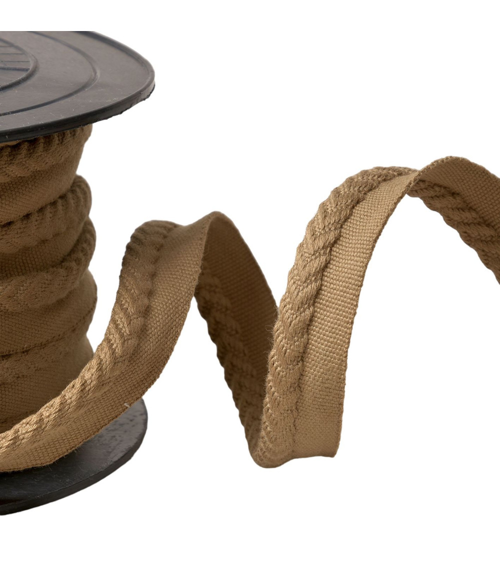 20m reel piping/overhanging herringbone cord diameter 6mm old gold