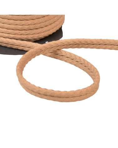 Bobine 20m double cordon chevrons 10mm beige foncé