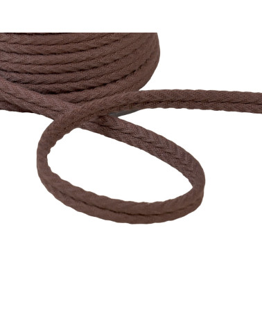 Bobine 20m double cordon chevrons 10mm marron foncé