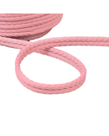 Bobine 20m double cordon chevrons 10mm vieux rose