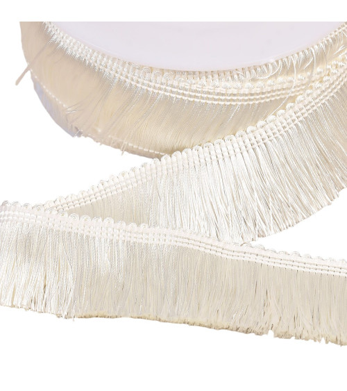 15m spool thick fringe 45mm white