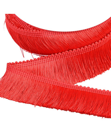 15 m Spule, dicke Fransen, 45 mm, rot