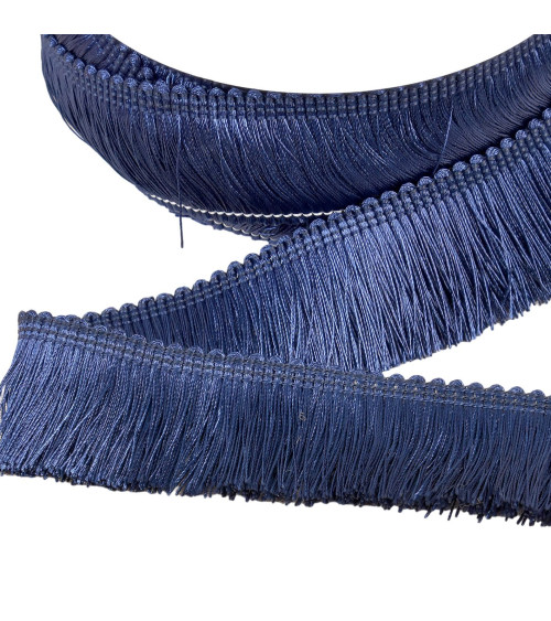 15m spool thick fringe 45mm navy blue