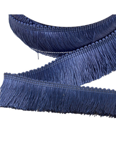 15m spool of thick fringe 45mm navy blue