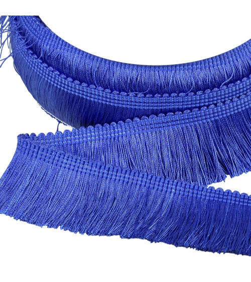 15m spool thick fringe 45mm royal blue