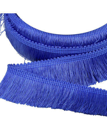 Spool of 15m thick fringe 45mm royal blue