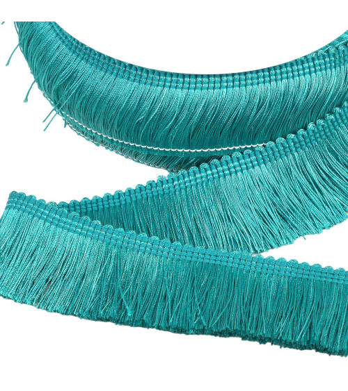 15m spool thick fringe 45mm duck blue