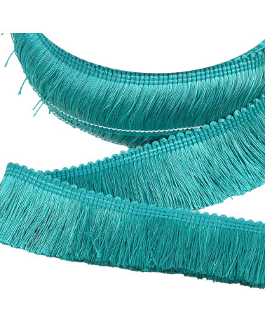 Spool of 15m thick fringe 45mm duck blue