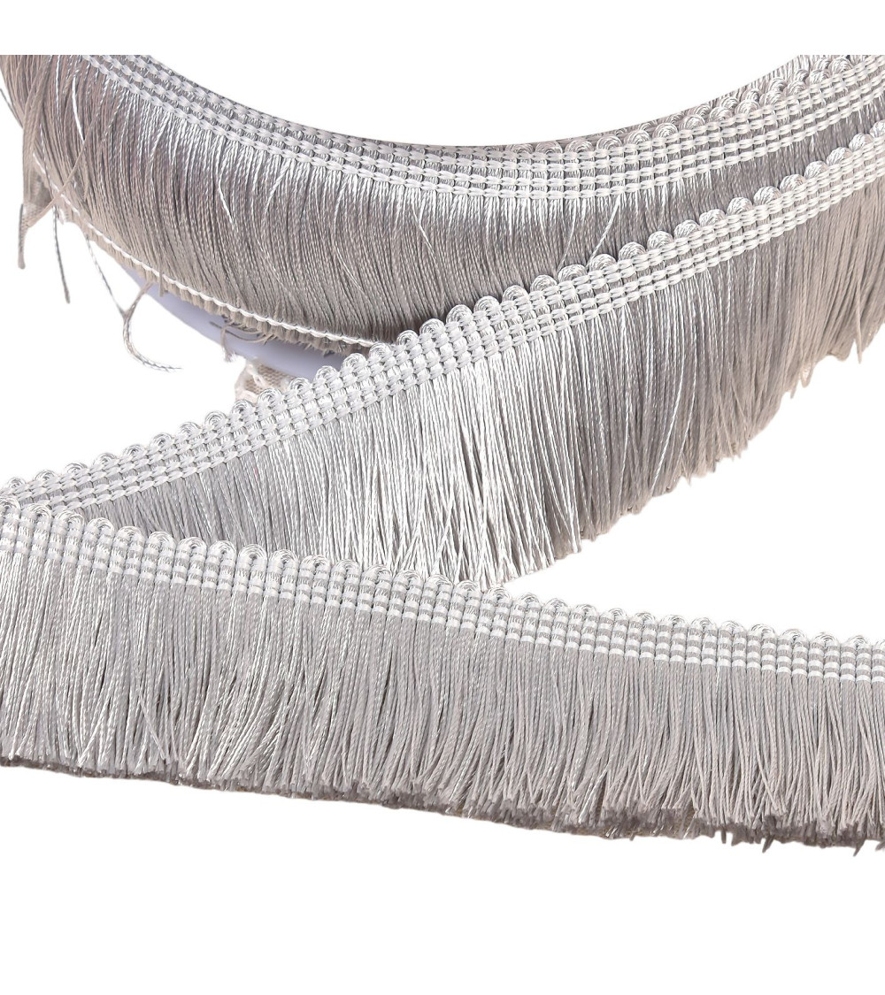 15m spool thick fringe 45mm light gray