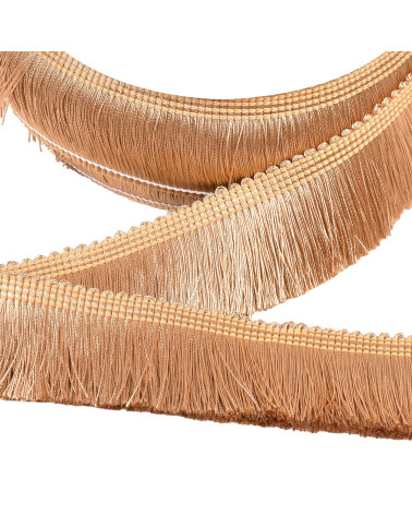 15m spool thick fringe 45mm chocolate brown