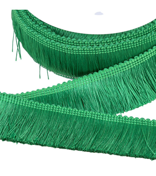 15m spool thick fringe 45mm bright green
