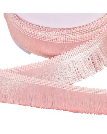 Bobina da 15 m con frange spesse 45 mm rosa chiaro