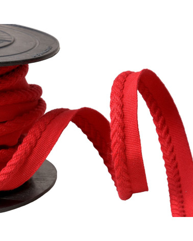 Piping/overhanging herringbone cord diameter 6mm per meter red