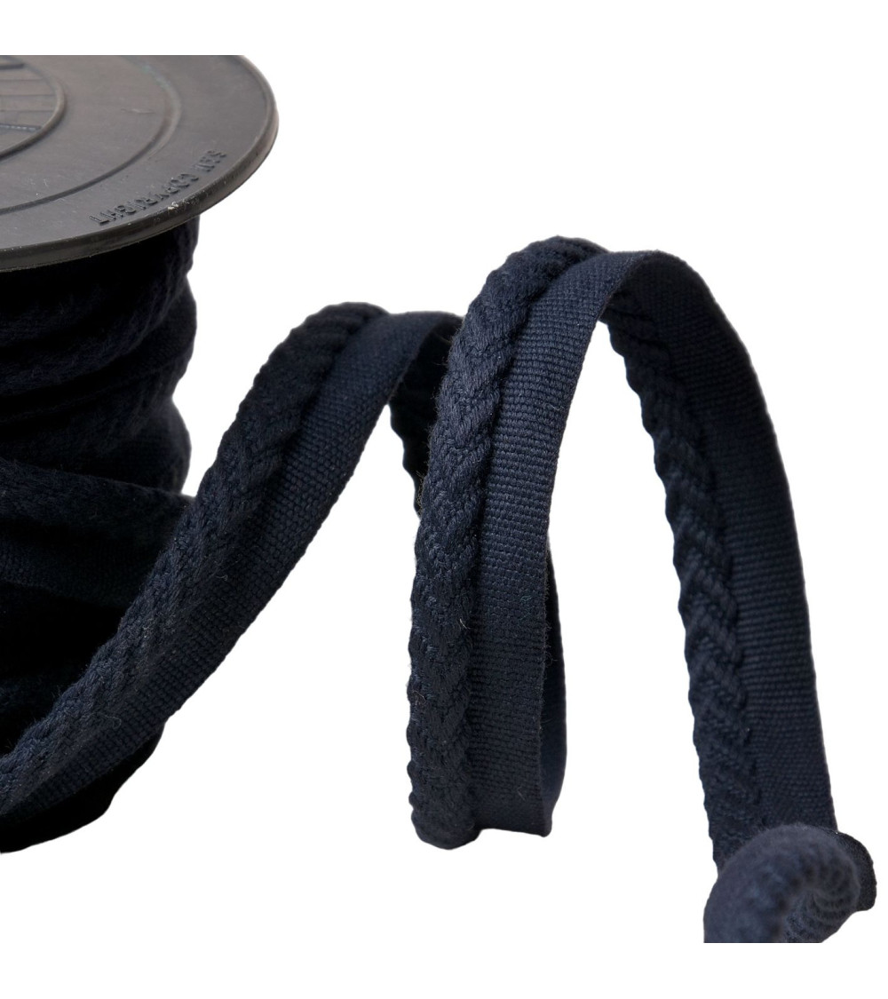 Piping/overhanging herringbone cord diameter 6mm per meter navy blue