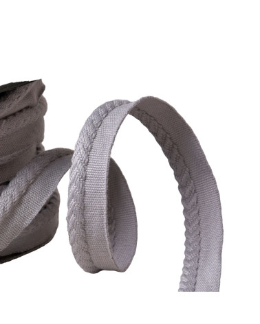 Piping/overhanging herringbone cord diameter 6mm per meter medium gray