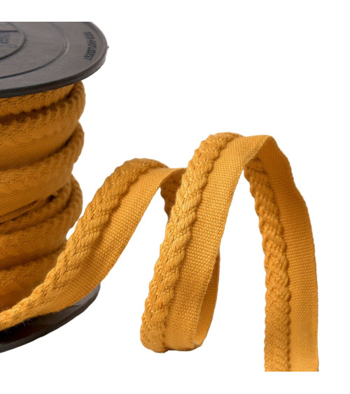 Piping/overhanging herringbone cord diameter 6mm per meter mustard yellow