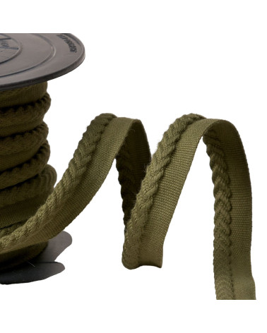 Paspel/überhängende Fischgrätenschnur, Durchmesser 6 mm pro Meter, Khakigrün