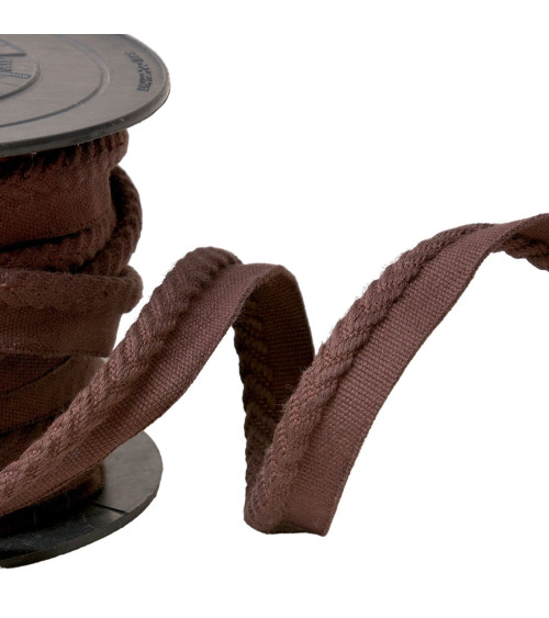 Piping/overhanging herringbone cord diameter 6mm per meter dark brown