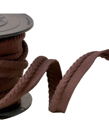 Piping/overhanging herringbone cord diameter 6mm per meter dark brown