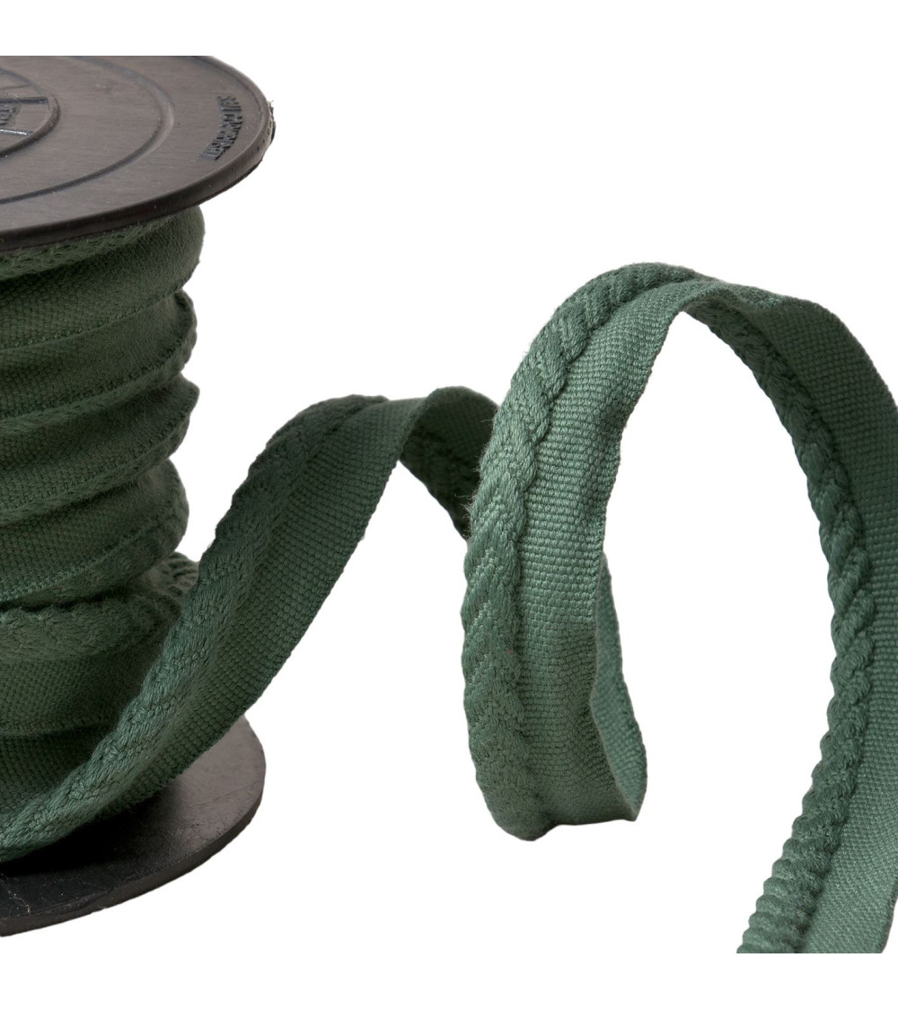 Piping/overhanging herringbone cord diameter 6mm per meter bottle green