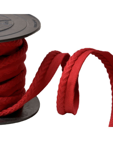Piping/excess cord herringbone diameter 6mm per meter burgundy