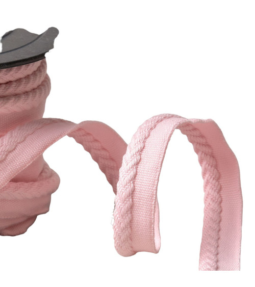 Piping/overhanging herringbone cord diameter 6mm per meter light pink