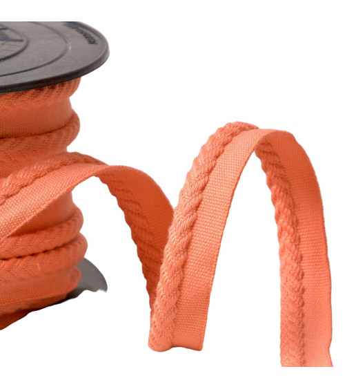 Piping/overhanging herringbone cord diameter 6mm per meter salmon