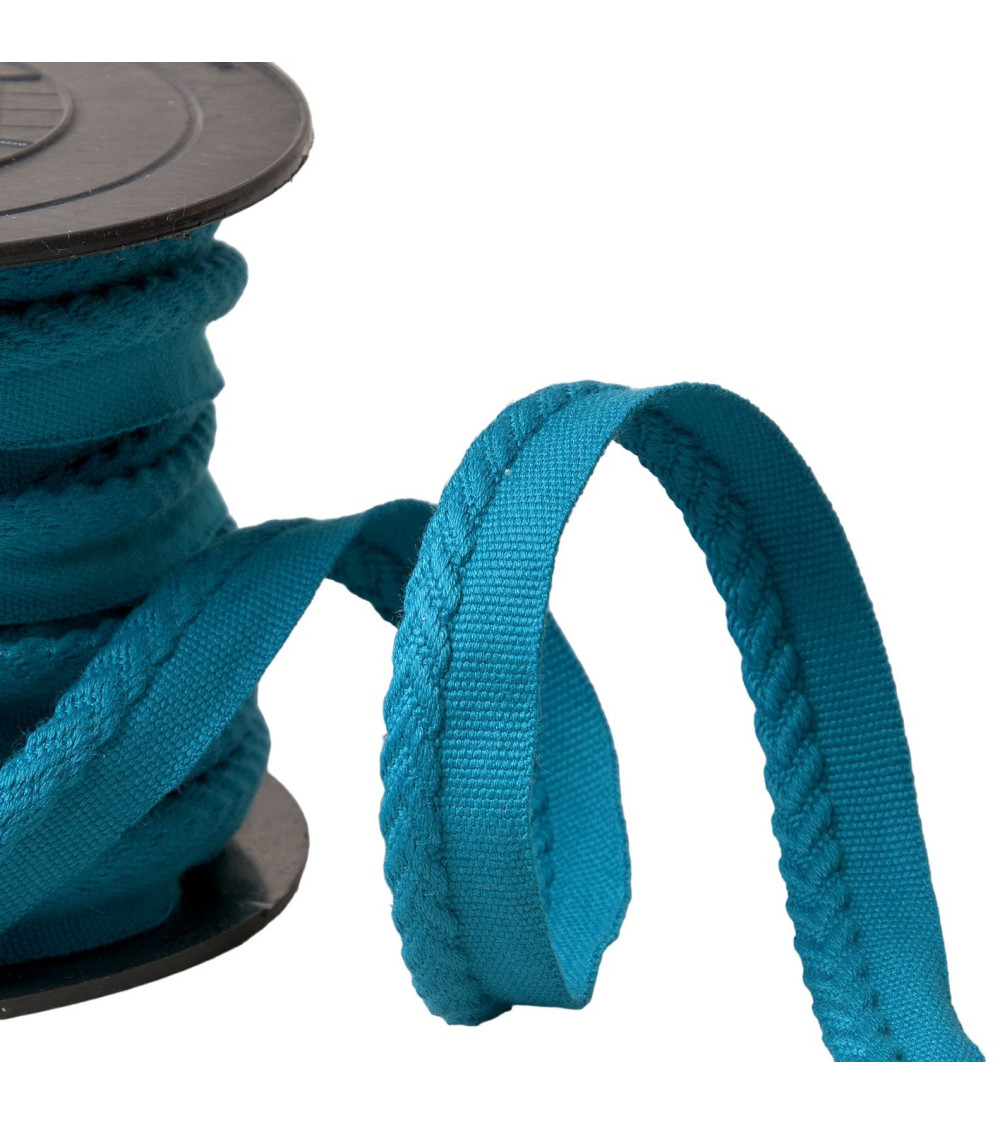 Piping/overhanging herringbone cord diameter 6mm per meter duck blue