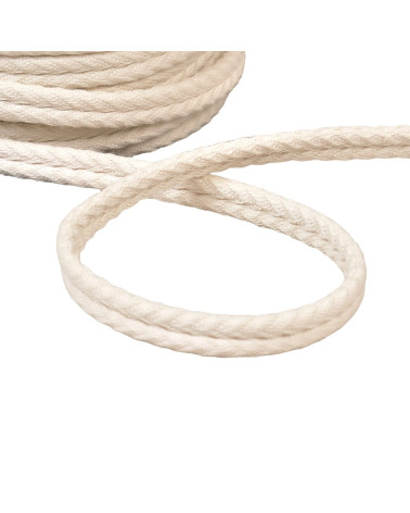 Double herringbone cord 10mm ecru per meter