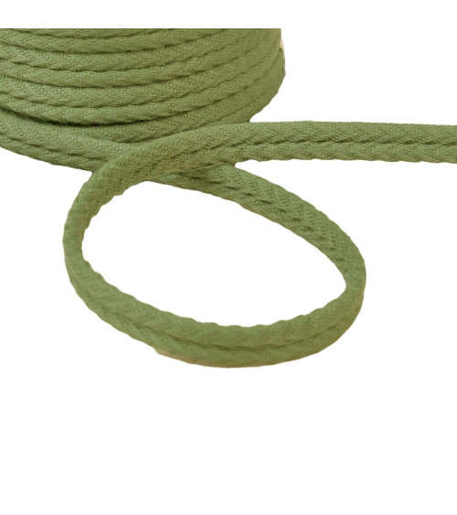 Double herringbone cord 10mm khaki green per meter