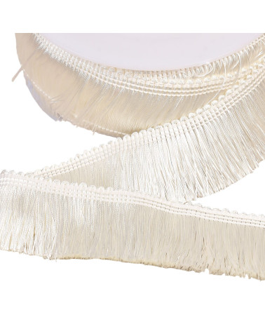 Thick fringe 45mm white per meter