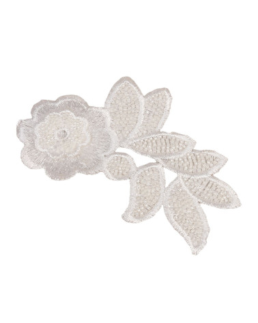 White sewing wedding pearl motif