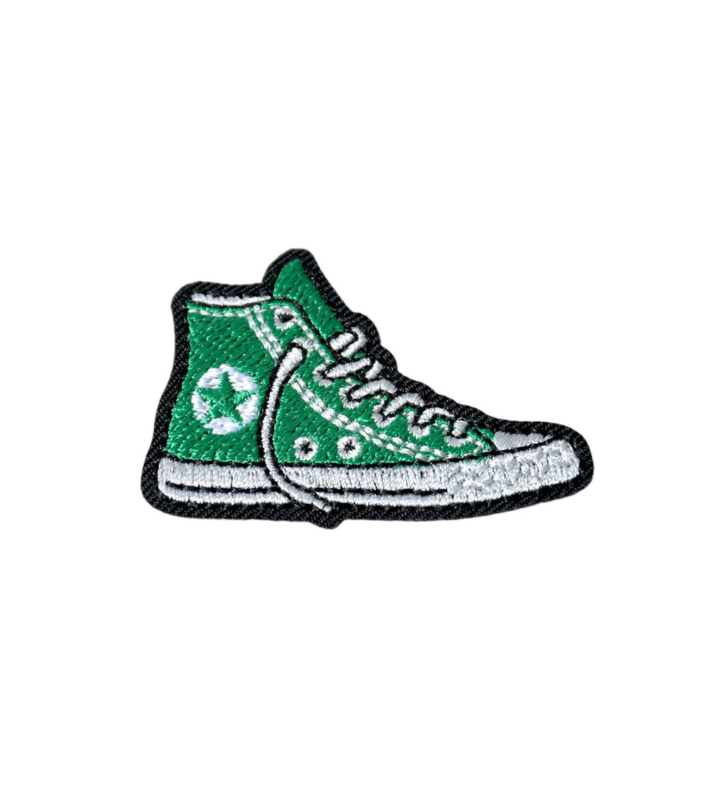 Iron-on sneaker patch green colors 4.3cm x 3.1cm