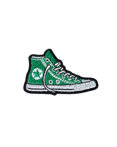 Iron-on sneaker patch green colors 4.3cm x 3.1cm