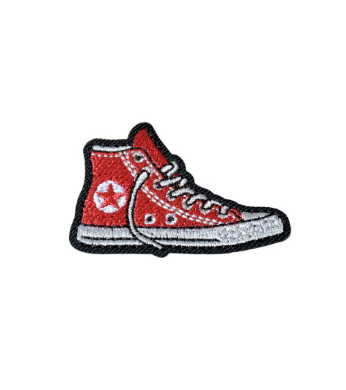 Iron-on sneaker patch red colors 4.3cm x 3.1cm