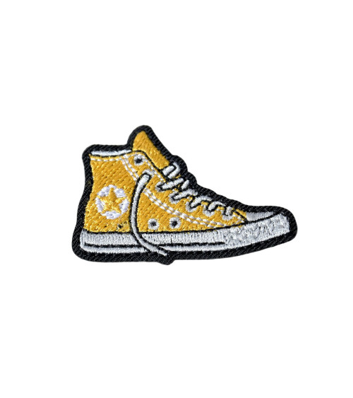 Iron-on sneaker patch yellow colors 4.3cm x 3.1cm
