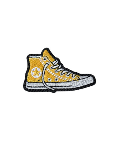 Iron-on sneaker patch yellow colors 4.3cm x 3.1cm