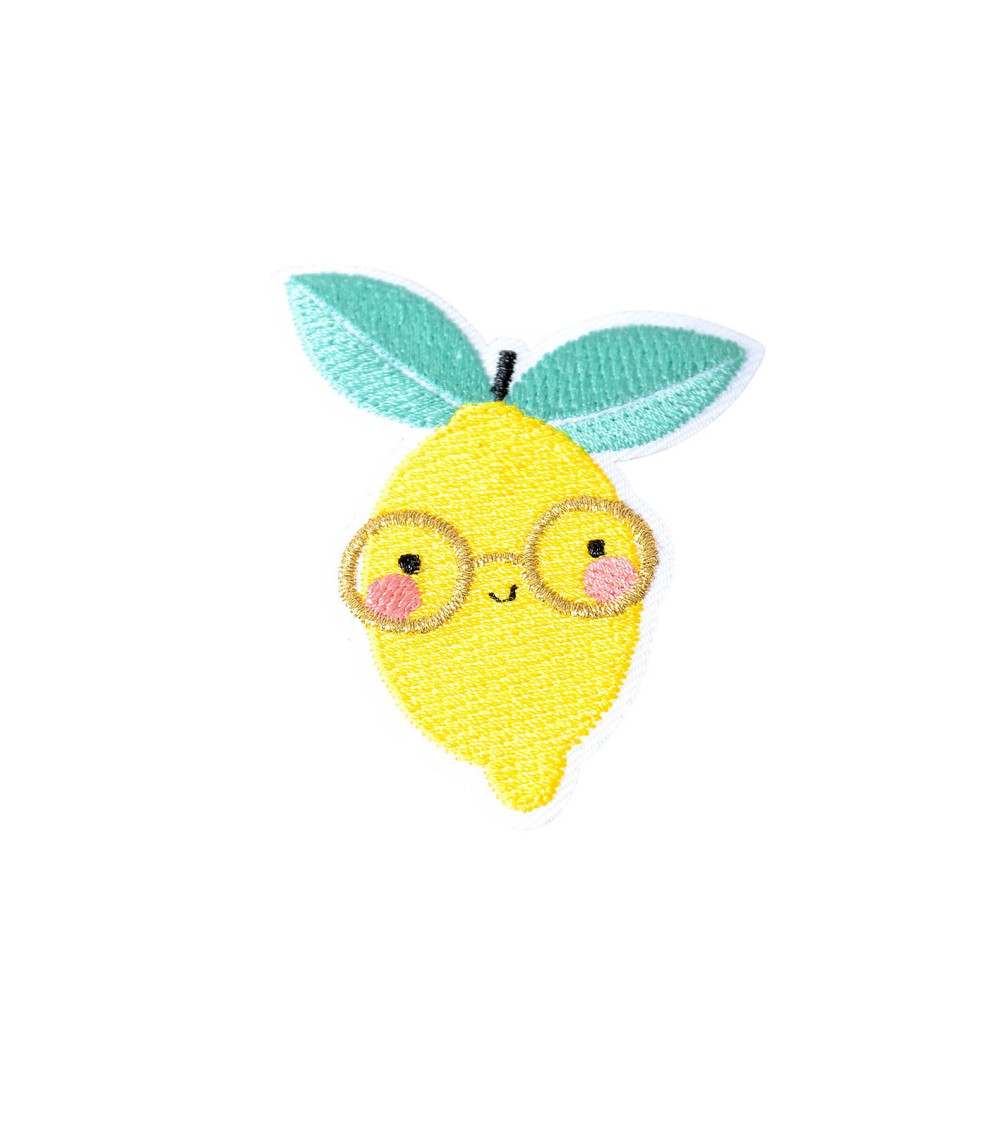 Iron-on patch animals planet lemon lemon 5.8cm x 4.5cm