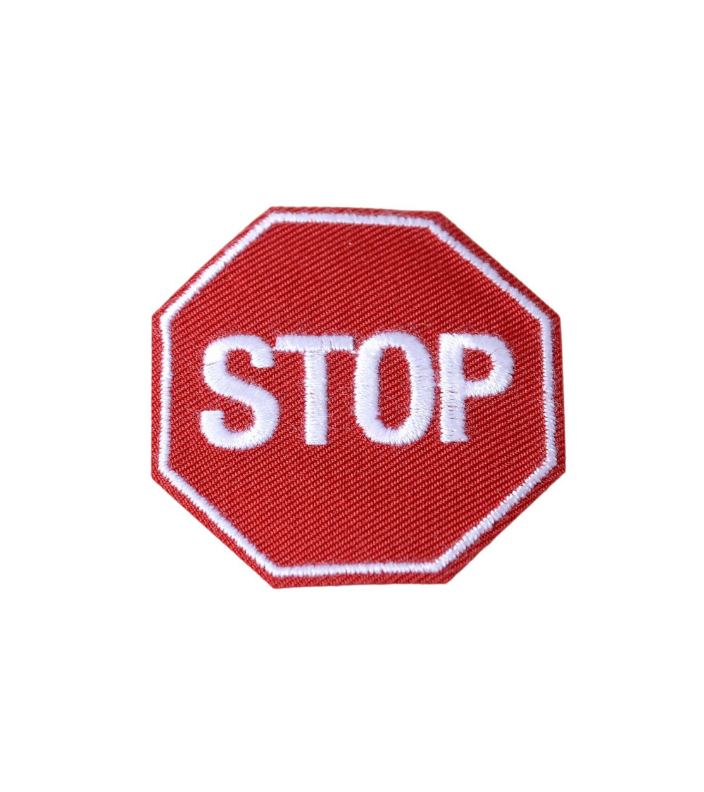 Iron-on patch stop sign 0cm x 0cm