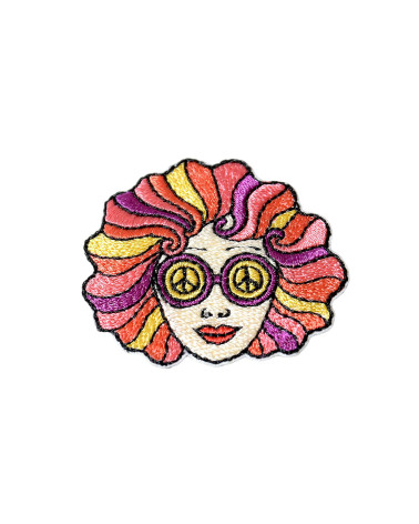 Women's seventies style iron-on patch 0cm x 0cm