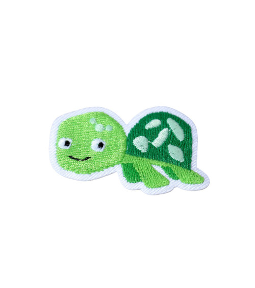 Iron-on patch small cute animals turtle 2.5cm x 3.5cm