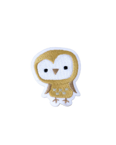 Iron-on patch small cute animals owl 3.5cm x 2.5cm