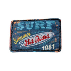 Ecusson thermocollant sport vintage surf 4cm x 6cm