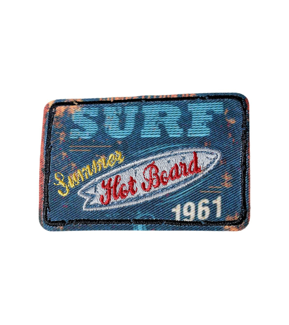 Vintage surf sport iron-on patch 4cm x 6cm