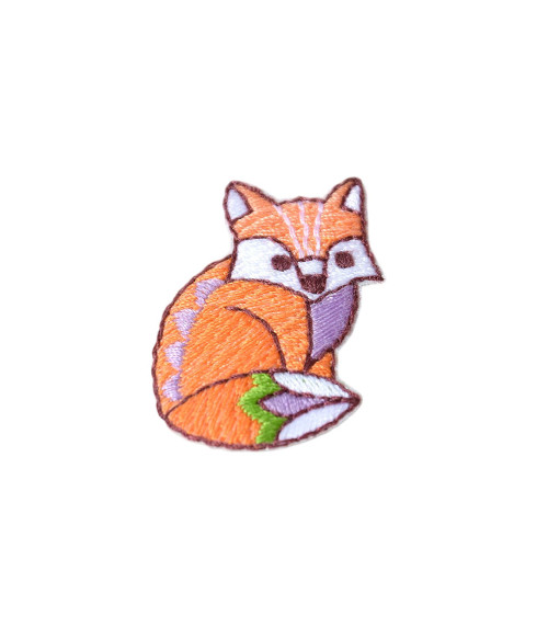 Fox forest iron-on patch 3cm x 3.6cm