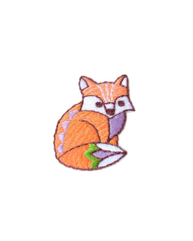 Forest fox iron-on badge 3cm x 3.6cm